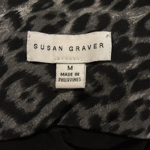 Susan Graver Black Long Sleeve Blouse - Picture 2 of 3